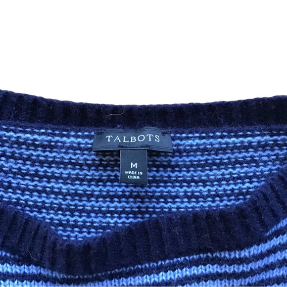 Talbots navy blue striped sweater - Picture 2 of 6